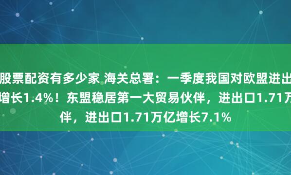 股票配资有多少家 海关总署：一季度我国对欧盟进出口1.3万亿，增长1.4%！东盟稳居第一大贸易伙伴，进出口1.71万亿增长7.1%