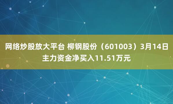 网络炒股放大平台 柳钢股份（601003）3月14日主力资金净买入11.51万元