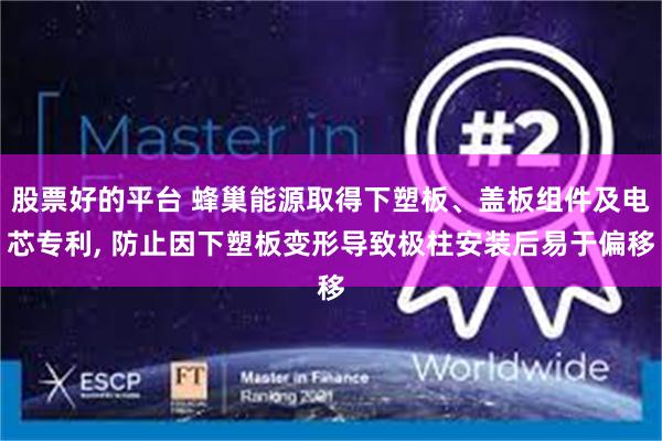股票好的平台 蜂巢能源取得下塑板、盖板组件及电芯专利, 防止因下塑板变形导致极柱安装后易于偏移