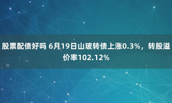 股票配债好吗 6月19日山玻转债上涨0.3%，转股溢价率102.12%